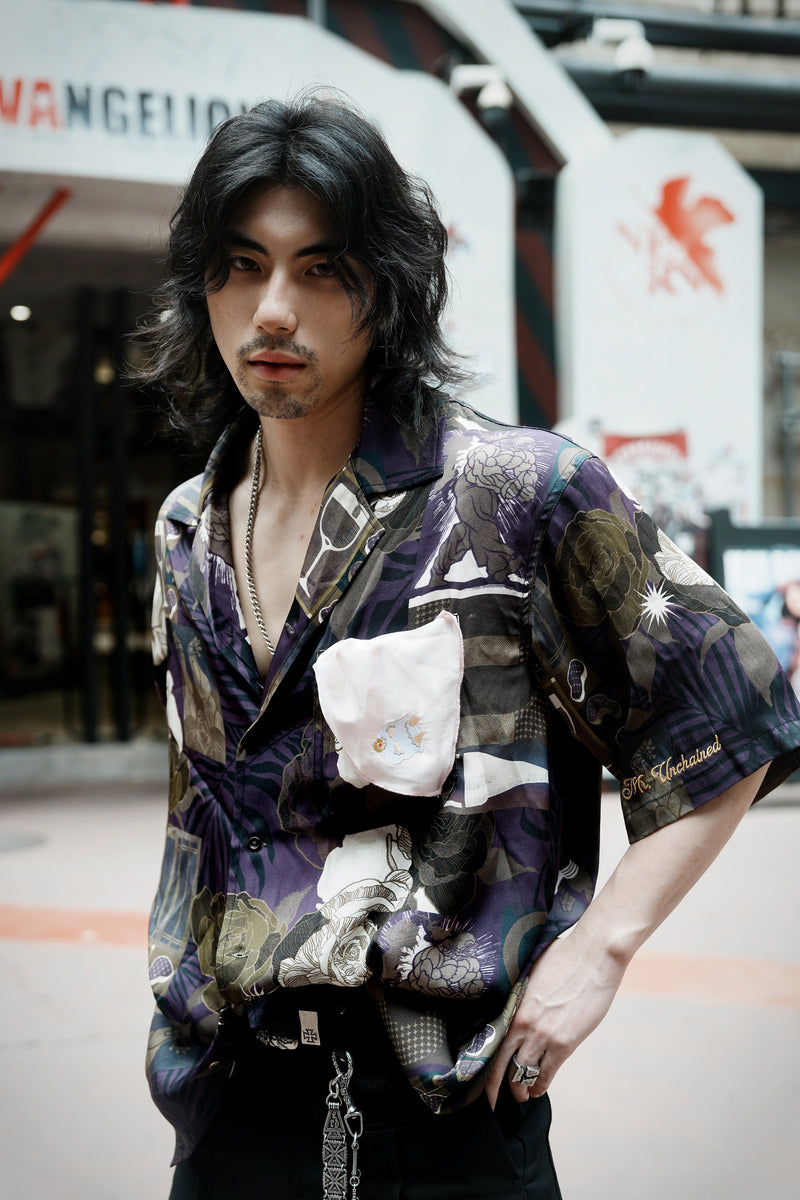 BAKI - Mr. Unchained Hawaiian Button-Up Shirt – Bibisama Apparel
