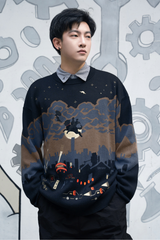 Gintama - The Roar of the Sleepless Kabuki-City Night Sky Sweater