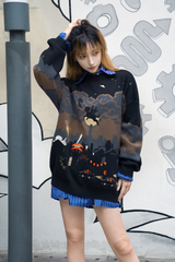 Gintama - The Roar of the Sleepless Kabuki-City Night Sky Sweater