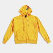 yellow hoodie with bibisama logo