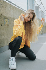 yellow zipper hoodie